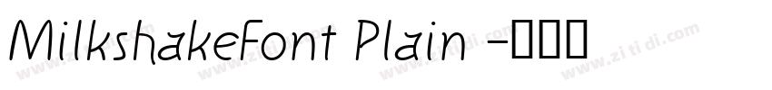 MilkshakeFont Plain 字体转换